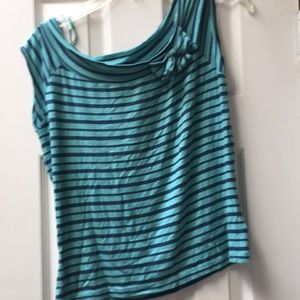 Blue stripped shortsleeved shirt